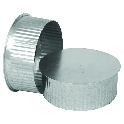 CAP END ROUND GALV 30GA 5IN Galvanized