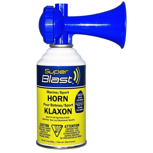Max Pro SB8-018-016 Super Blast Series Air Horn, 65 ft Coverage Area, Blue
