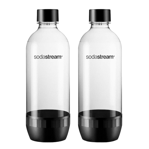 Carbonating Bottle, Plastic, Black - pack of 2