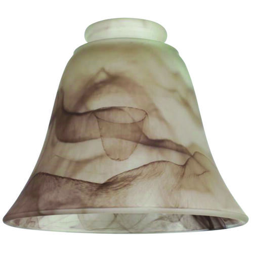 Light Shade, Bell, Pendant, Glass, Brown/Ivory