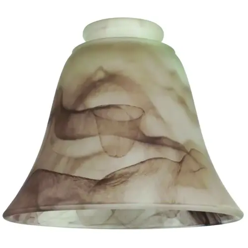 Westinghouse 81167 Light Shade, Bell, Pendant, Glass, Brown/Ivory