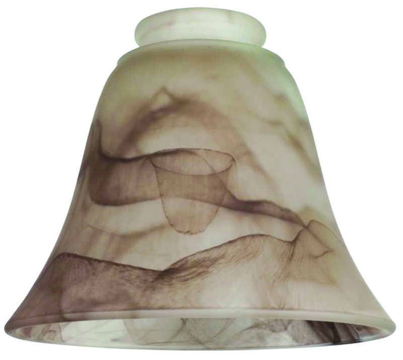 Westinghouse 81167 Light Shade, Bell, Pendant, Glass, Brown/Ivory