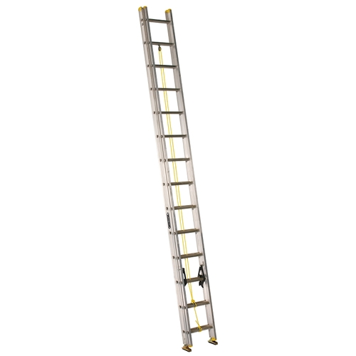 AE3200 Series Extension Ladder, 27 ft 7 in H Reach, 250 lb, 28-Step, 1-1/2 in D Step, Aluminum