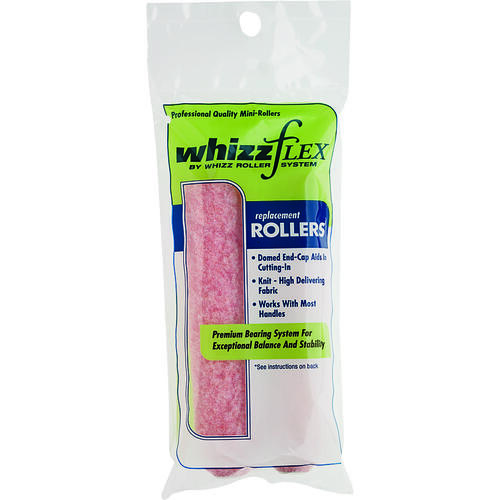 Whizz 44218 Paint Roller Cover, 1/2 in Thick Nap, 6 in L, Polyester Cover, Pink - pack of 2