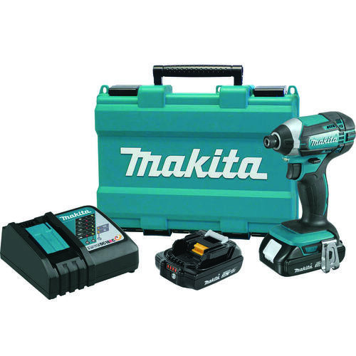 Makita XDT11SY XDT11R Impact Driver Kit, Battery Included, 18 V, 2 Ah, 1/4 in Drive, Hex Drive, 3500 ipm