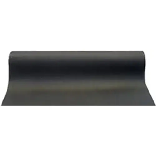 Runner, 50 ft L, 27 in W, Rubber Rug, Black