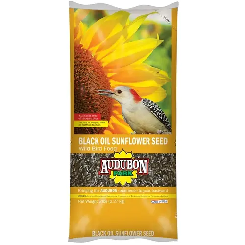 Wild Bird Food Black Oil Sunflower Seed 5 lb - pack of 6