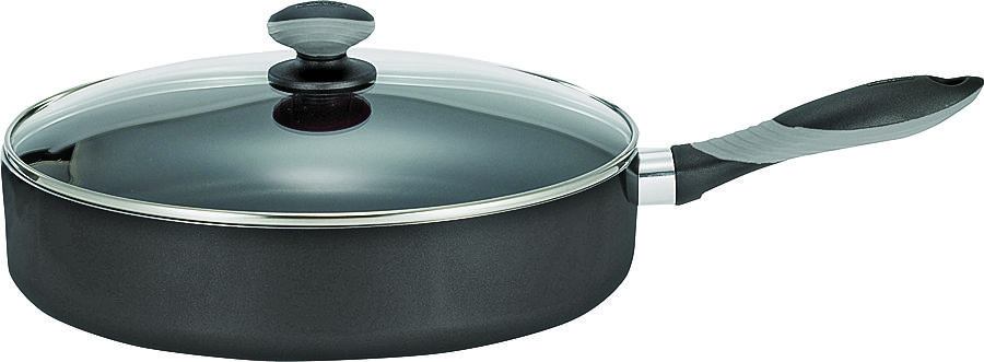 Mirro MIR-A7978284M Jumbo Fry Pan, 12 in Dia, Aluminum, Black, Non-Stick: Yes, Dishwasher Safe: Yes, Soft-Grip Handle