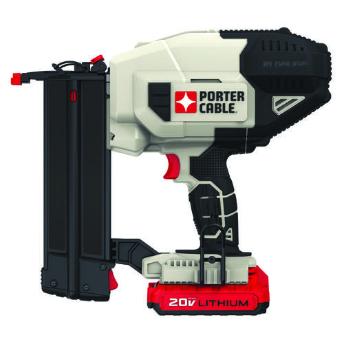 Nailer Kit, Battery Included, 20 V, 2 Ah, 100 Magazine, Glue Collation, 18 ga Nail, Nail Fastener