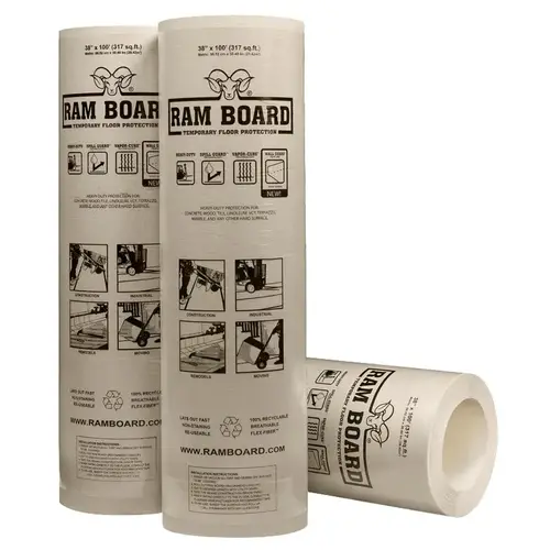 Ram Board 46 RB 38-100 Floor Protection, 100 ft L, 38 in W White