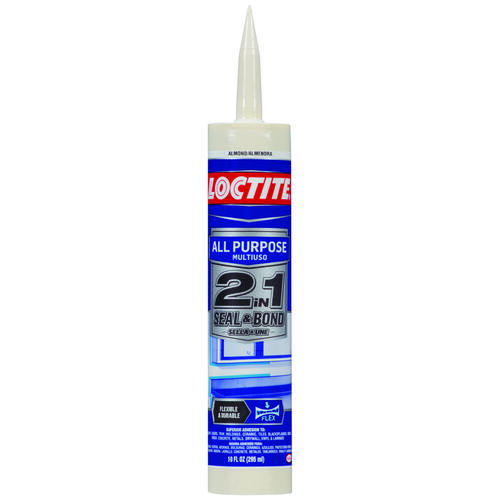 Loctite 2137996 POLYSEAMSEAL Adhesive Caulk, Almond, 5 to 7 days Curing, 40 to 100 deg F, 10 oz Cartridge