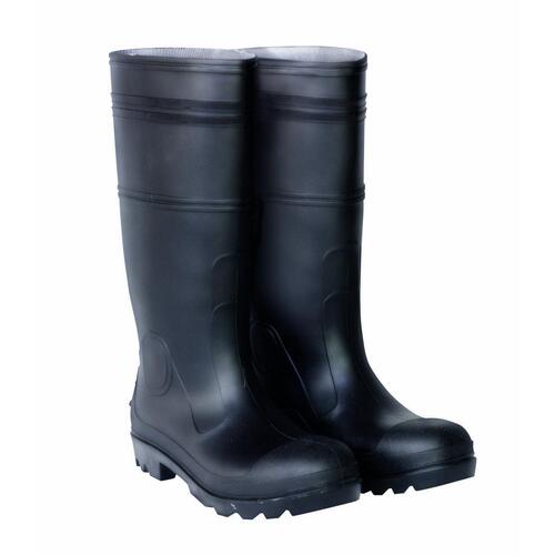 CLC R2309 Durable Economy Rain Boots, 9, Black, Slip-On Closure, PVC Upper