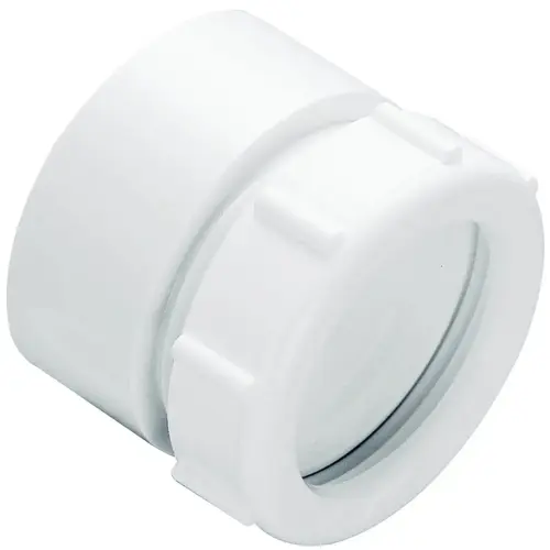 Marvel Pipe Connector, 1-1/2 in, Compression, Plastic, White