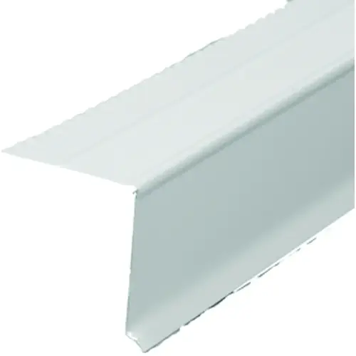 West Coast Drip Edge, 10 ft L, Steel, White