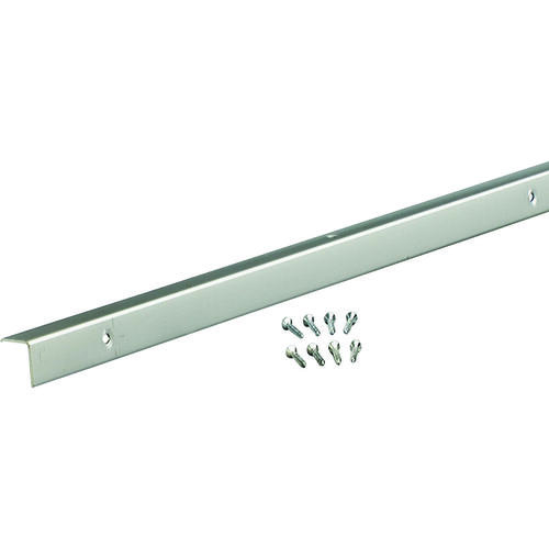 M-D 70359 Outside Corner Moulding with Screw, 96 in L, 3/4 in W, Aluminum, Silver