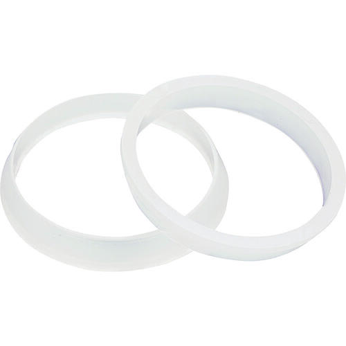 Faucet Washer, 1-1/2 in, Polyethylene, For: Kitchen and Bath Fixtures Pair White