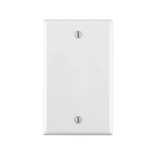 Wallplate, 4-1/2 in L, 2-3/4 in W, 0.22 in Thick, 1 -Gang, Thermoset Plastic, White, Smooth - pack of 25