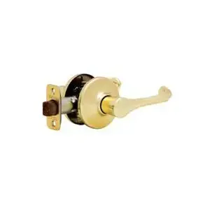 Kwikset Dorian Polished Brass Passage Lever Right or Left Handed Kwikset Dorian Polished Brass Passage Lever Right or Left Handed