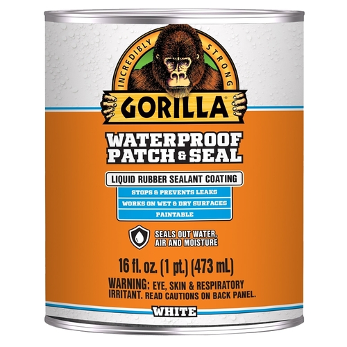 Gorilla 105343-XCP6 Patch and Seal Liquid, Water-Proof, White, 16 oz - pack of 6