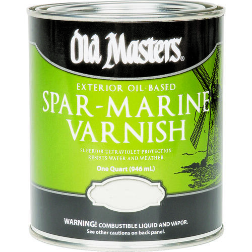 Old Masters 92404 Spar Marine Varnish, Gloss, Liquid, 1 qt, Pail