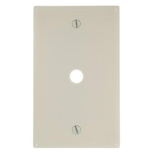 Wallplate, 4-1/2 in L, 2-3/4 in W, 1 -Gang, Plastic, Almond, Smooth