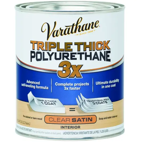 Polyurethane, Liquid, Clear, 1 qt, Can