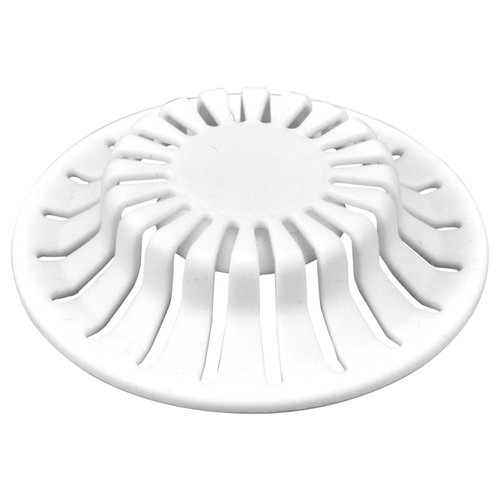 Bathroom Sink Hair Catcher, Plastic, White