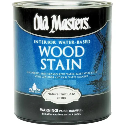 Wood Stain Semi-Transparent Natural Water-Based Latex 1 qt Natural - pack of 4