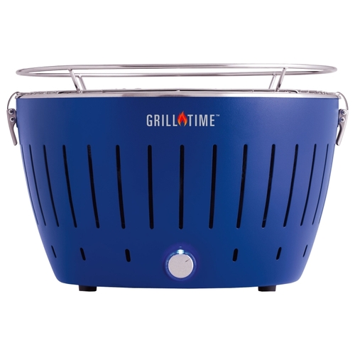 Grill Time UPG-B-13 TAILGATER GT Charcoal Grill, Deep Blue, Steel Body
