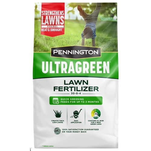 Lawn Fertilizer, 14 lb Resealable Pack, Granular, 30-0-4 N-P-K Ratio