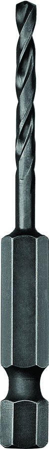 DEWALT DD5128 Impact Drill Bit, 7/16 in Dia, 4 in OAL, Spiral Flute, 1/4 in Dia Shank, Hex Shank Titanium