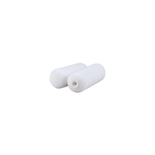 Doors & Trim Mini Roller Cover Refill, 4 in L, Foam Cover, White Pair