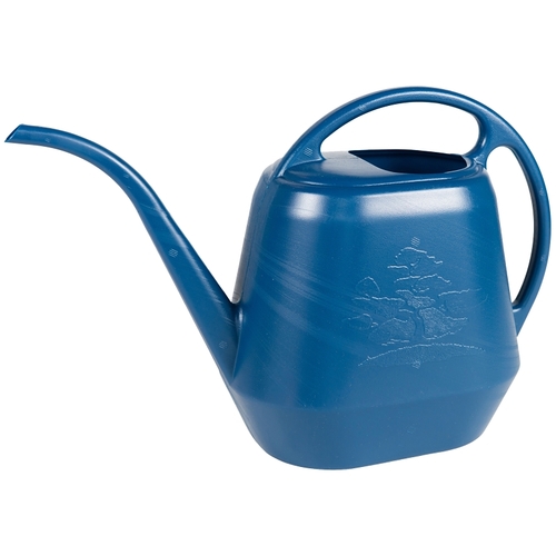 Aqua Rite Watering Can, 1.1 gal Can, Extra Long Spout, Plastic, Classic Blue