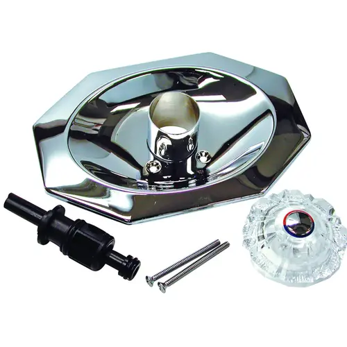 A Tub and Shower Trim Kit, Stainless Steel Body, Chrome