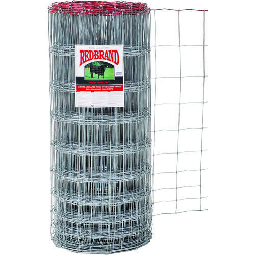 Red Brand 70207 Field Fence, 330 ft L, 47 in H, 121/2 Gauge, Steel