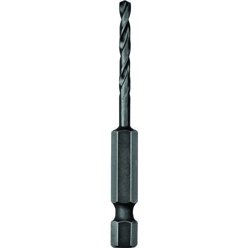 Impact Drill Bit, 9/32 in Dia, 3-1/2 in OAL, Spiral Flute, 1/4 in Dia Shank, Hex Shank Titanium