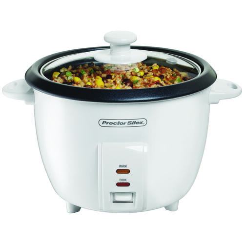 37533 Rice Cooker, 10 Cups Capacity, White