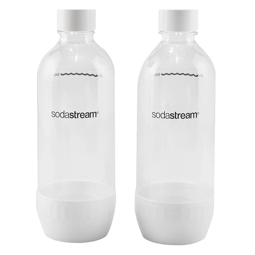 SodaStream 1042211010-XCP2 Carbonating Bottle, White, For: Jet, Genesis, Fizzi, Source, Power Sparkling Water Makers - pack of 4 Pairs