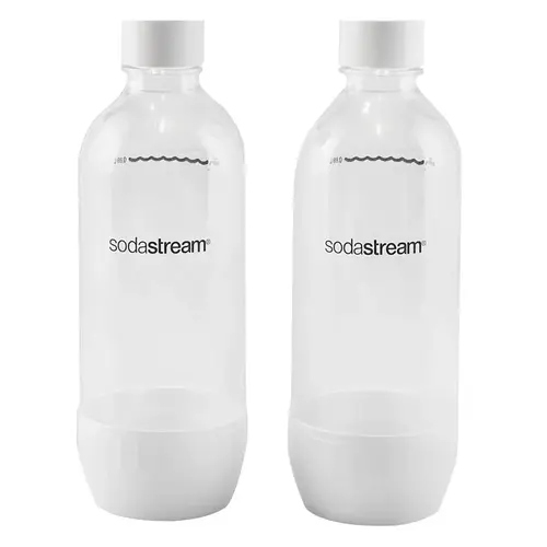 Carbonating Bottle, White, For: Jet, Genesis, Fizzi, Source, Power Sparkling Water Makers - Pair