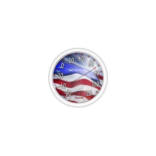 American Flag Thermometer, -60 to 120 deg F Multicolored