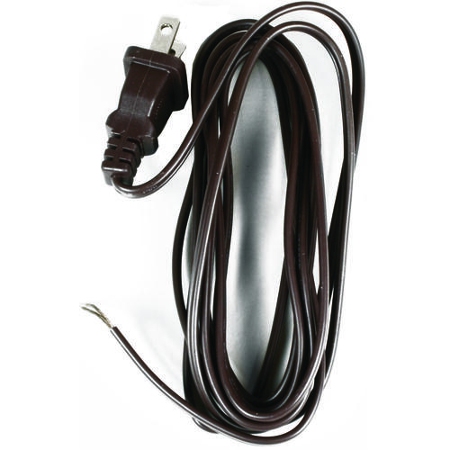 Lamp Cord with Polarized Plug Brown