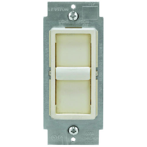 Slide Dimmer, 120 A, 150 W, CFL, Halogen, Incandescent, LED Lamp, Light Almond