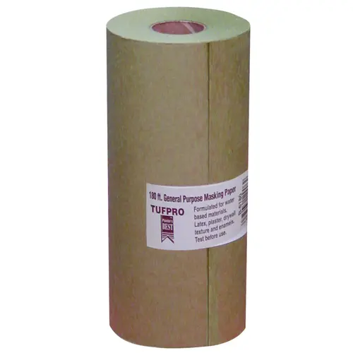 Trimco 12906 EasyMask Trim Masking Paper, 180 ft L, 6 in W, Brown