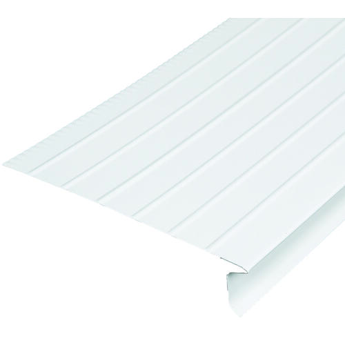 Roof Edge, 10 ft L, Aluminum, White