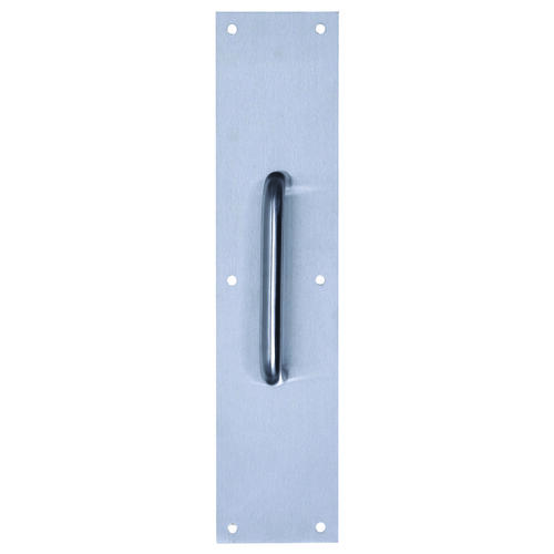 Tell Manufacturing PULL PLATE PP3515630 CLAM SHELL Door Pull Plate, 3-1/2 in W, Stainless Steel, Satin