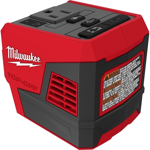 Milwaukee 2846-20 M18 TOP-OFF Power Supply, 18 VDC Input, 1.67/2.4/3 A Output, 175 W Nominal Output, 1 -Outlet