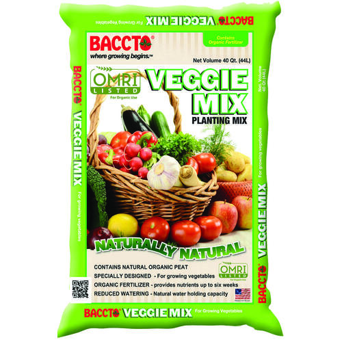 BACCTO 1840 Veggie Mix, Solid, Dark Brown/Light Brown, 40 qt Bag