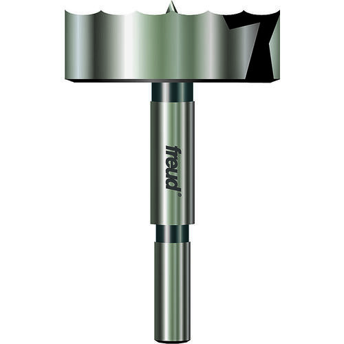 Freud PB-016 Precision Shear Forstner Bit, 2-1/8 in Dia, 3-1/2 in OAL, 3/8 in Dia Shank