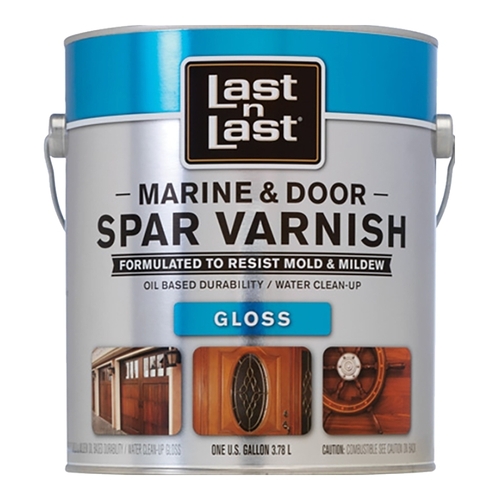 Last N Last 94001-XCP2 Marine and Door Spar Varnish, Clear Gloss, Amber, Liquid, 1 gal - pack of 2