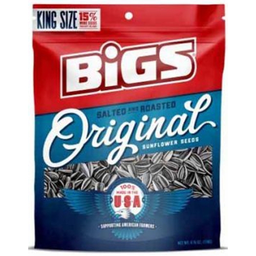 BIGS 500915XCP12 Sunflower Seeds Salted and Roasted Original 5.35 oz Pegged pack of 12